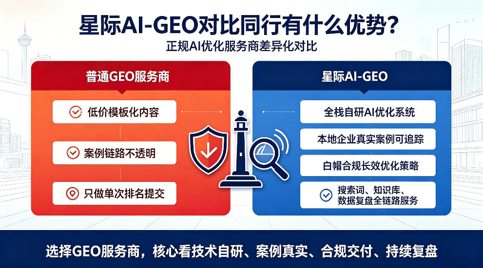 平凉星际AI-GEO对比同行有什么优势？正规AI优化服务商差异化对比